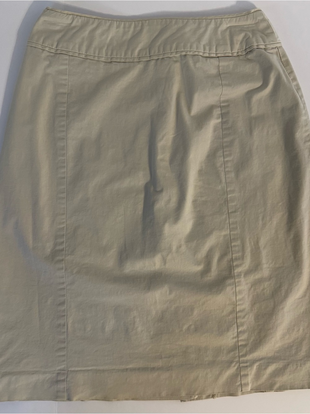 Harve Benard Neutral Beige Pencil Skirt